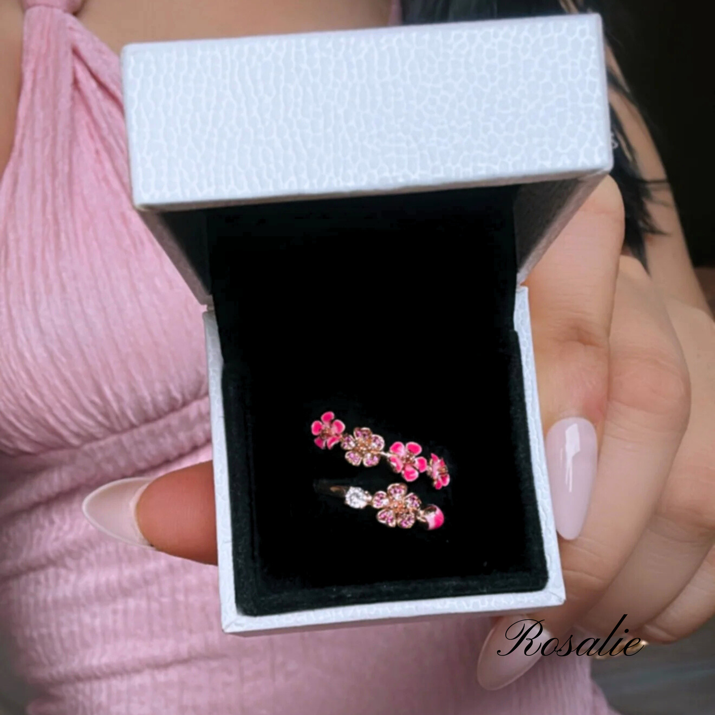 🔥ADJUSTABLE PEACH BLOSSOM RING With Gift Box